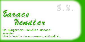 baracs wendler business card